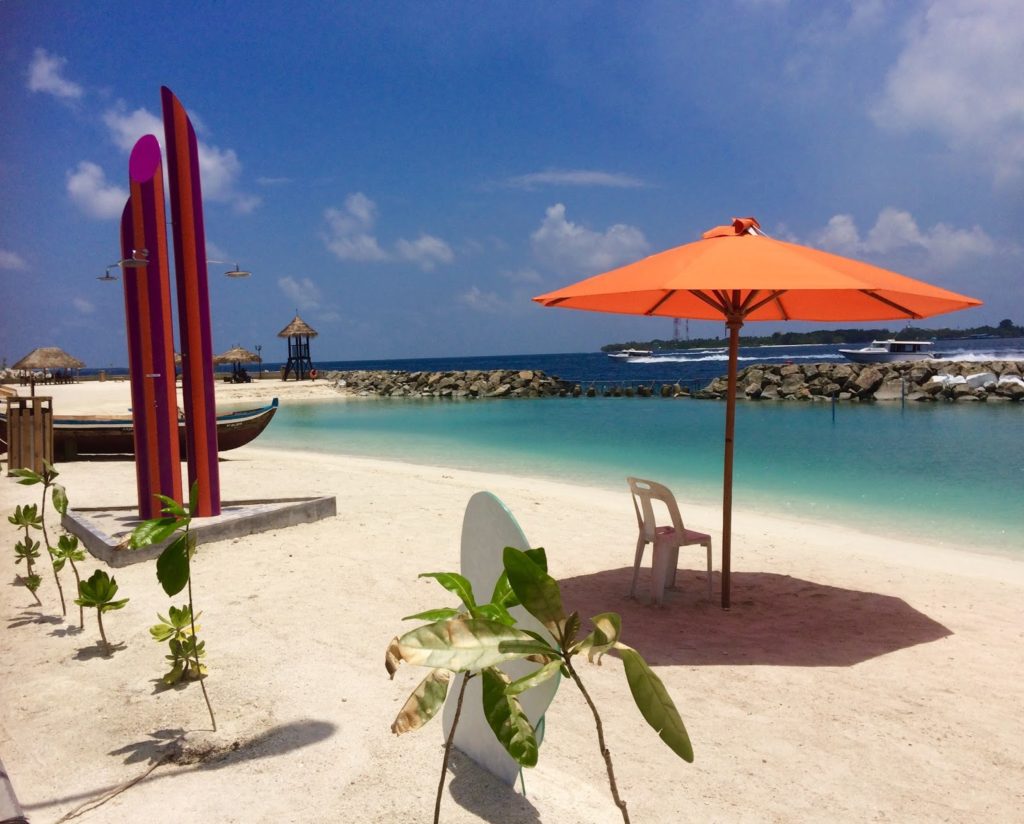 Artificial beach, Maldives
